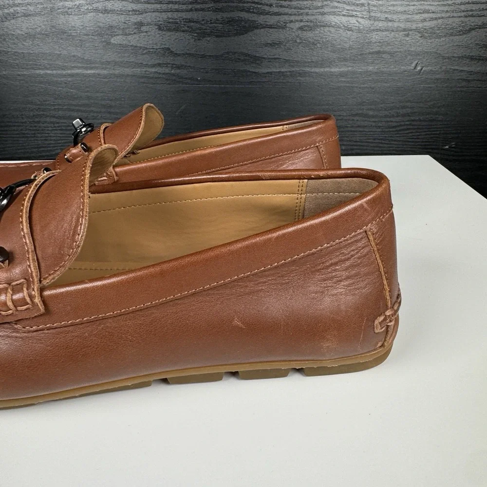 Coach Mott Driver FG2984 Brown Leather Loafer Dress Shoes Mens Size 10.5 D